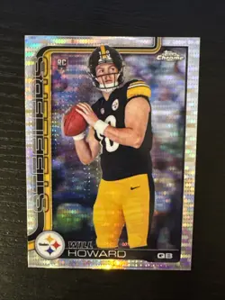 2025 Topps Chrome Football Will Howard Pulsar RC Steelers #321 - Image 1