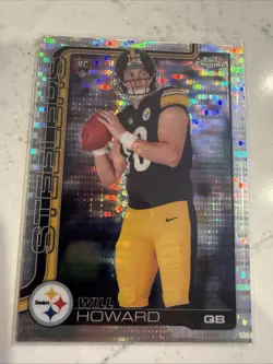 2025 Topps Chrome Football Will Howard Pulsar Refractor #321 RC - Image 1