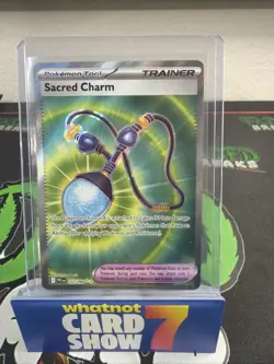 Sacred Charm 122/094 NM – Full Art Holo – 2025 Pokemon Card Phantasmal Flames - Image 1