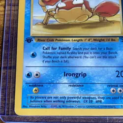 1st Edition Krabby 51/62 Fossil Set - Common Pokemon Card - LP - Image 5