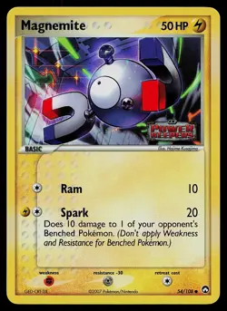 Pokemon Power Keepers 54/108 Magnemite Pokemon Card - Image 1