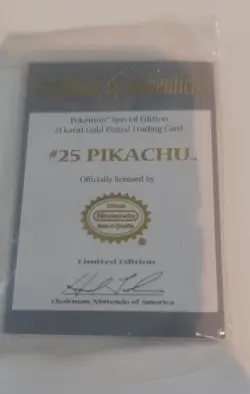 Pokemon 1999 Charizard Pikachu Burger King Trading Card Set 23K Gold-Plated - Image 5