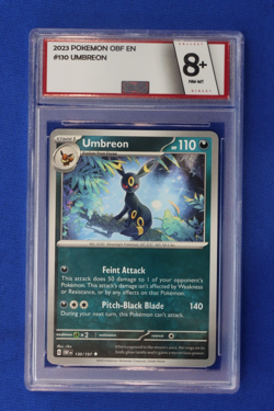 2023 Pokemon Obsidian Flames EN UMBREON #130 Card TCG Graded NM-MT 8.5 130/197 - Image 1
