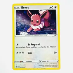 Eevee SWSH127 Sword & Shield Promo Cards Pokemon Holo Fast Shipping wTop Loader - Image 1