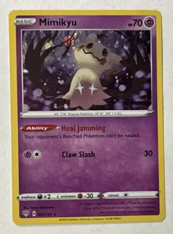 Mimikyu 081/189 Cosmos Holo Darkness Ablaze Pokemon TCG Card Promo Ungraded - Image 1