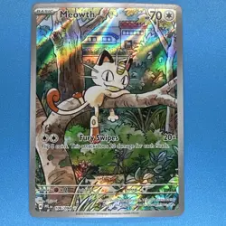 Meowth 106/094 Illustration Rare Card - Pokemon Phantasmal Flames - Near Mint - Image 1