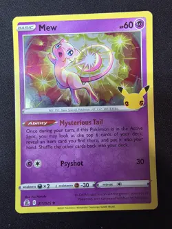 Mew Holo 11/25 Celebrations Pokemon TCG Single Card ENGLISH NM - Image 1