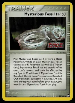 Pokemon Card - Mysterious Fossil Power Keepers 85/108 Reverse Holo Stamped - Image 1