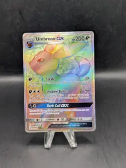 Umbreon GX Secret Rainbow Rare 154/149 Sun & Moon Base Set Pokemon Card - Image 1