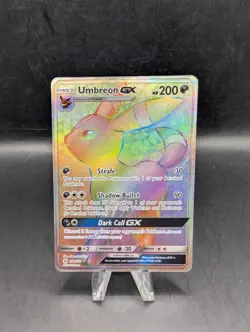 Umbreon GX Secret Rainbow Rare 154/149 Sun & Moon Base Set Pokemon Card - Image 2