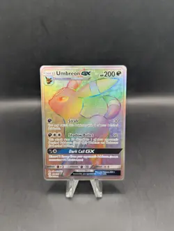 Umbreon GX Secret Rainbow Rare 154/149 Sun & Moon Base Set Pokemon Card - Image 3