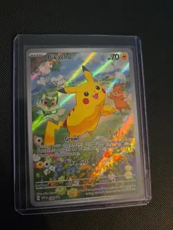 Pokemon Pikachu TCG SVP 88 Black Star Promo Holo Card Full Art, Near Mint/Min - Image 1