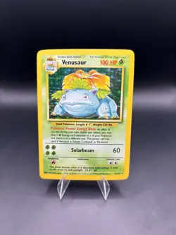 Pokemon Card TCG Venusaur Base Set Holo Unlimited Rare Card 15/102 - LP- - Image 1