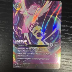 Disney Lorcana TCG Archimedes - Electrified Owl Foil Card 208/204 English - Image 1