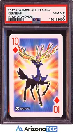 Pokemon 2017 Xerneas 10 Of Diamonds All Star Playing Cards Japanese PSA 10 - Image 1