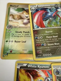 Pokemon Card Holo - Reverse Holo Lot - Regular Damaged Lot - Nuzleaf +++ - Image 2