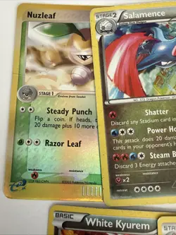 Pokemon Card Holo - Reverse Holo Lot - Regular Damaged Lot - Nuzleaf +++ - Image 3