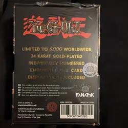 Fanattik - Yugioh - 24k Gold Plated Limited Metal Card /5000 - Dark Magician - Image 2