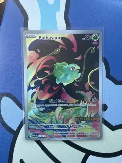 Pokemon TCG Bulbasaur Mega Evolution Stamped Holo Card 133/132 - Image 1
