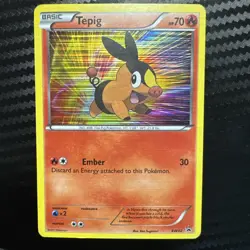 Pokemon Card TCG Tepig BW02 Black & White Holo MP- - Image 1