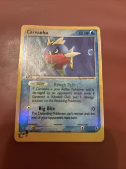 Pokemon TCG: Carvanha 51/109 (2003) Ruby & Sapphire • Reverse Holo E-series Card - Image 1