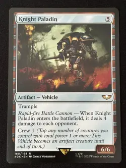1x MTG Knight Paladin - Universes Beyond: Warhammer 40,000 (40K) #160 - Magic - Image 1