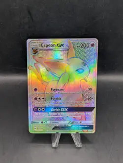 Espeon GX Sun & Moon Base Set 152/149 Pokemon Holo Secret Rare Rainbow - Image 1