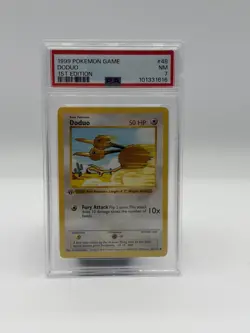Pokemon TCG Doduo Base Set Shadowless 1st Edition PSA 7 048/102 English - Image 1