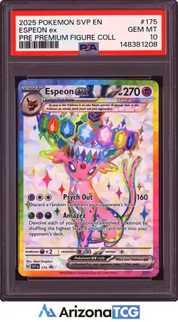 Pokemon 2025 Espeon ex 175 SVP Premium Figure Collection GEM MINT PSA 10 - Image 1