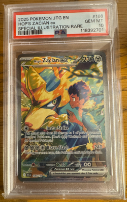 2025 Pokemon Journey Together Hop's Zacian ex #186/159 SIR PSA 10 GEM MINT - Image 1