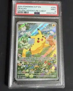 2024 Pokemon SVP EN PIKACHU PALDEA ADVENTURE CHEST #088 MINT 9 - Image 1