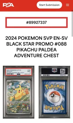 2024 Pokemon SVP EN PIKACHU PALDEA ADVENTURE CHEST #088 MINT 9 - Image 5