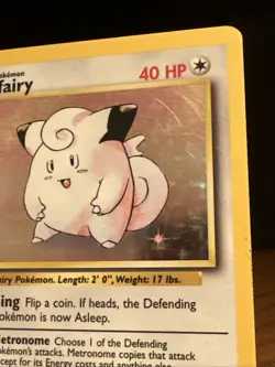 Pokemon TCG Clefairy 5/102 Base Set Unlimited Holo Rare HP - Image 2