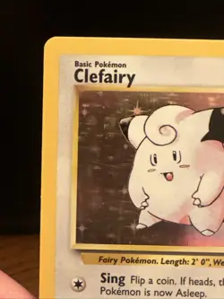 Pokemon TCG Clefairy 5/102 Base Set Unlimited Holo Rare HP - Image 4