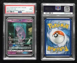Secret - Mewtwo GX Pokemon Sun & Moon Shining Legends PSA 9 MINT - Image 3