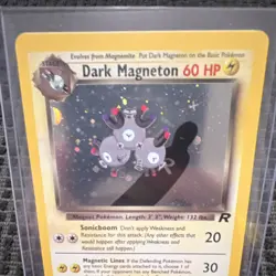 Pokemon TCG Dark Magneton Team Rocket Holo Rare Unlimited 11/82 2000 English - Image 2