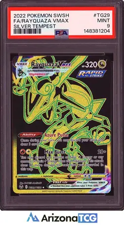 Pokemon 2022 Rayquaza VMAX TG29/TG30 Full Art Silver Tempest PSA 9 - Image 1