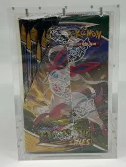 Pokemon TCG Sword & Shield Evolving Skies Booster Box SEALED w/Acrylic #1 - Image 3