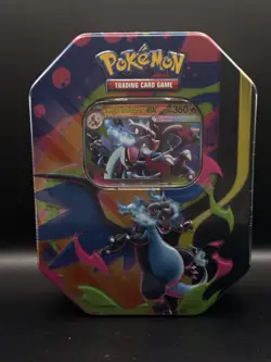 Pokemon TCG Mega Charizard X Ex Tin Factory Sealed Brand New - Image 1