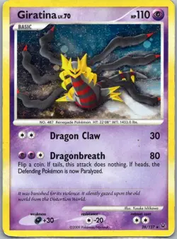 Pokemon TCG Giratina Lv. 70 PlatinumH olo Rare Holo Deck Exclusives 028/127 HP - Image 1