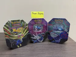--LOT OF 3-- Pokemon TCG: EX Tins - Xerneas-Dialga-Kyogre Factory Sealed - Image 1