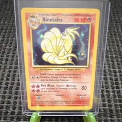 Pokemon TCG Ninetales Base Set Holo Rare 12/102 1999 English WotC - Image 1