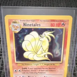Pokemon TCG Ninetales Base Set Holo Rare 12/102 1999 English WotC - Image 2