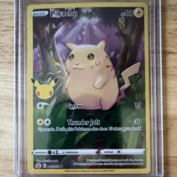 Pokemon TCG Pikachu Celebrations 005/025 Full Art Holo Rare 2021 Mitsuhiro Arita - Image 2