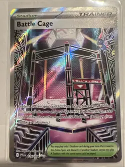 Pokemon TCG Battle Cage 116/094 Ultra Rare Trainer Stadium Holo Full Art English - Image 1