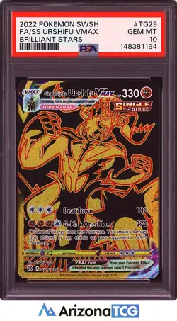 Pokemon 2022 Single Strike Urshifu VMAX TG29/TG30 Brilliant Stars GEM MT PSA 10 - Image 1