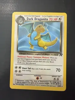 Wizards of the Coast Pokemon TCG Team Rocket Dark Dragonite Rare 22/82 70 HP EN - Image 1