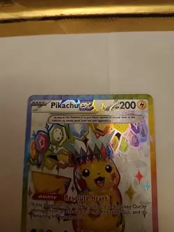 The Pokemon Company Pikachu ex 219/191 SV08 Surging Sparks Holo EX Secret Rare … - Image 4