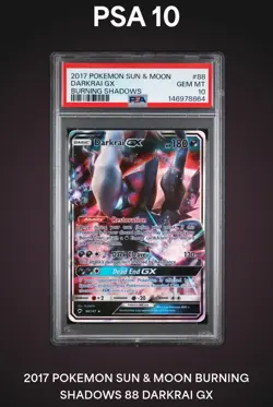 2017 Pokemon Burning Shadows #88 Darkrai GX PSA 10 Gem Mint - Image 1