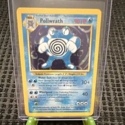 Pokemon TCG Poliwrath Base Set Holo Rare 62/102 90 HP Stage 2 1999 - Image 1